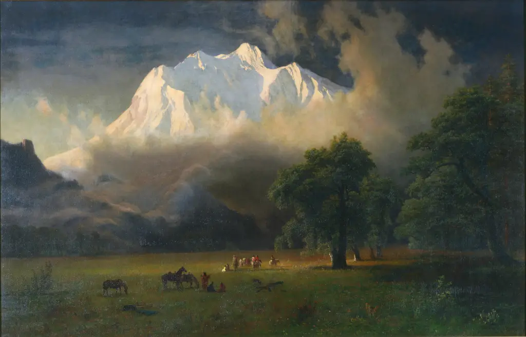 Mount Adams, Washington in Detail Albert Bierstadt